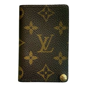 LV Louis Vuitton Monogram Porte Cartes Pression Card Case